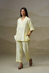 Naseebo Butter Yellow Linen Co-ord Set