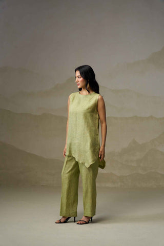 Olive  Green Linen Co-ord Set