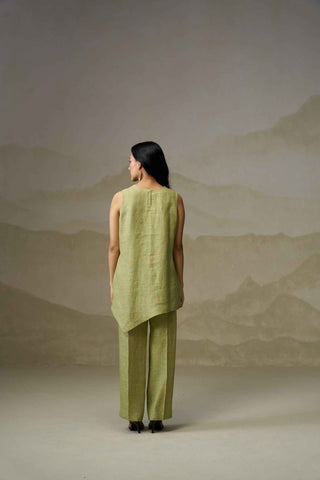 Olive  Green Linen Co-ord Set