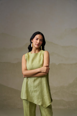 Olive  Green Linen Co-ord Set