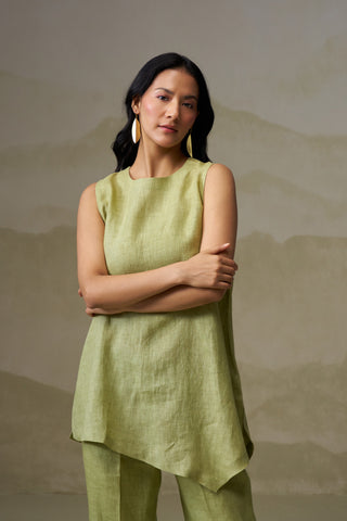 Olive  Green Linen Co-ord Set