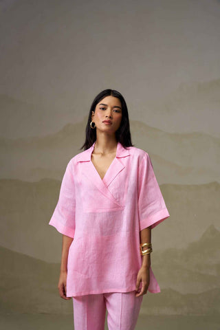 Blush Pink Linen Co-Ord Set