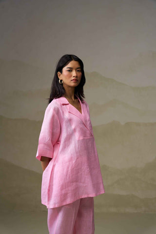 Blush Pink Linen Co-Ord Set