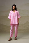 Naseebo Blossom Pink Linen Co-ord Set