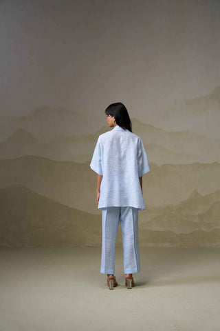 Powder Blue Linen Co-Ord Set