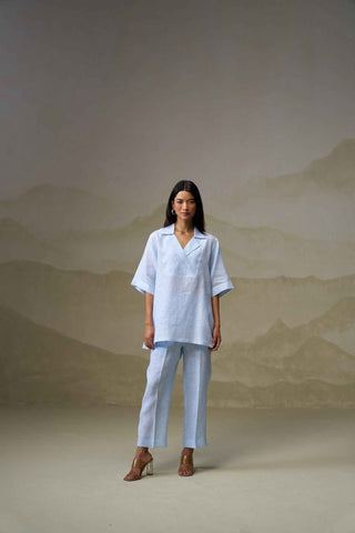Powder Blue Linen Co-Ord Set