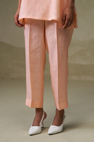 Naseebo Peachy Pink Linen Co-ord Set