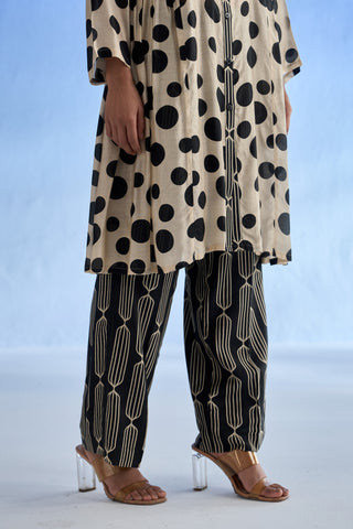 Naseebo Polka Charm Mulsatin Co-Ord Set