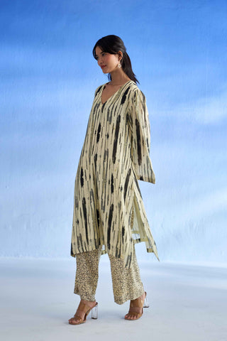 Abstract Harmony Mulsatin Co-Ord Set