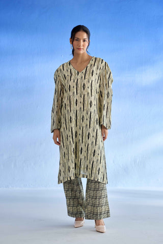 Abstract Elegance Mulsatin Co-Ord Set