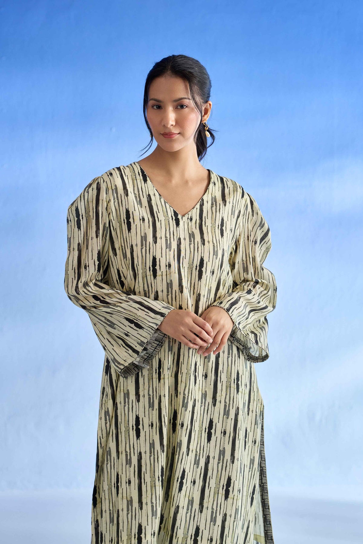 Abstract Elegance Mulsatin Co-Ord Set