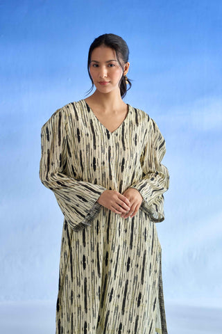 Abstract Elegance Mulsatin Co-Ord Set
