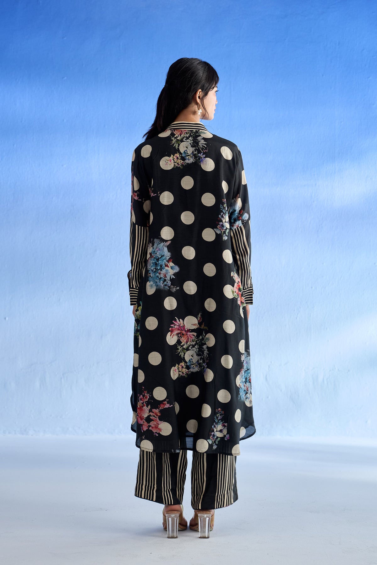 Naseebo Midnight Bloom Mulsatin Co-ord Set