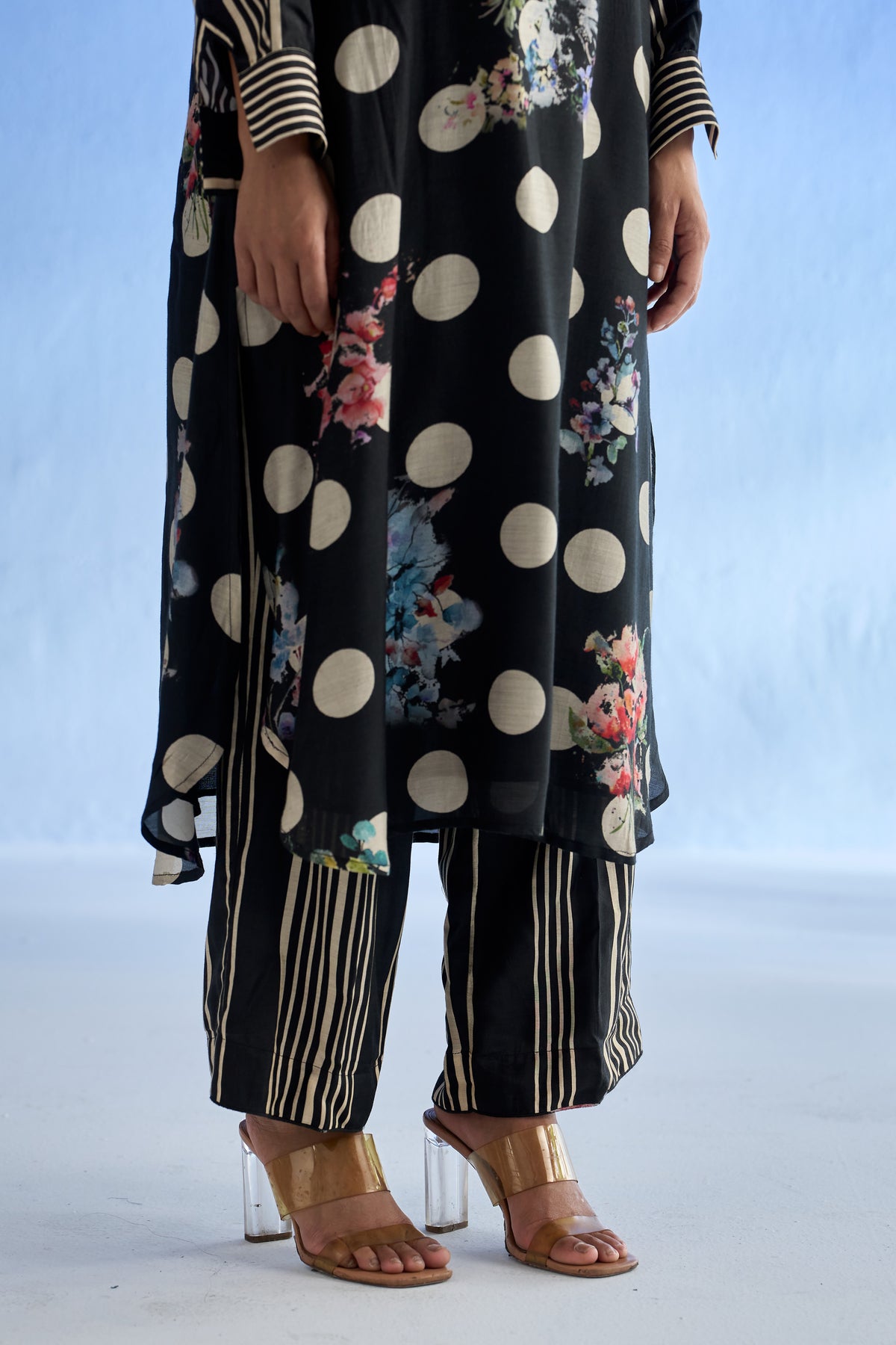 Naseebo Midnight Bloom Mulsatin Co-ord Set