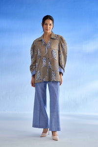Naseebo Marine Motif Linen Co-ord Set