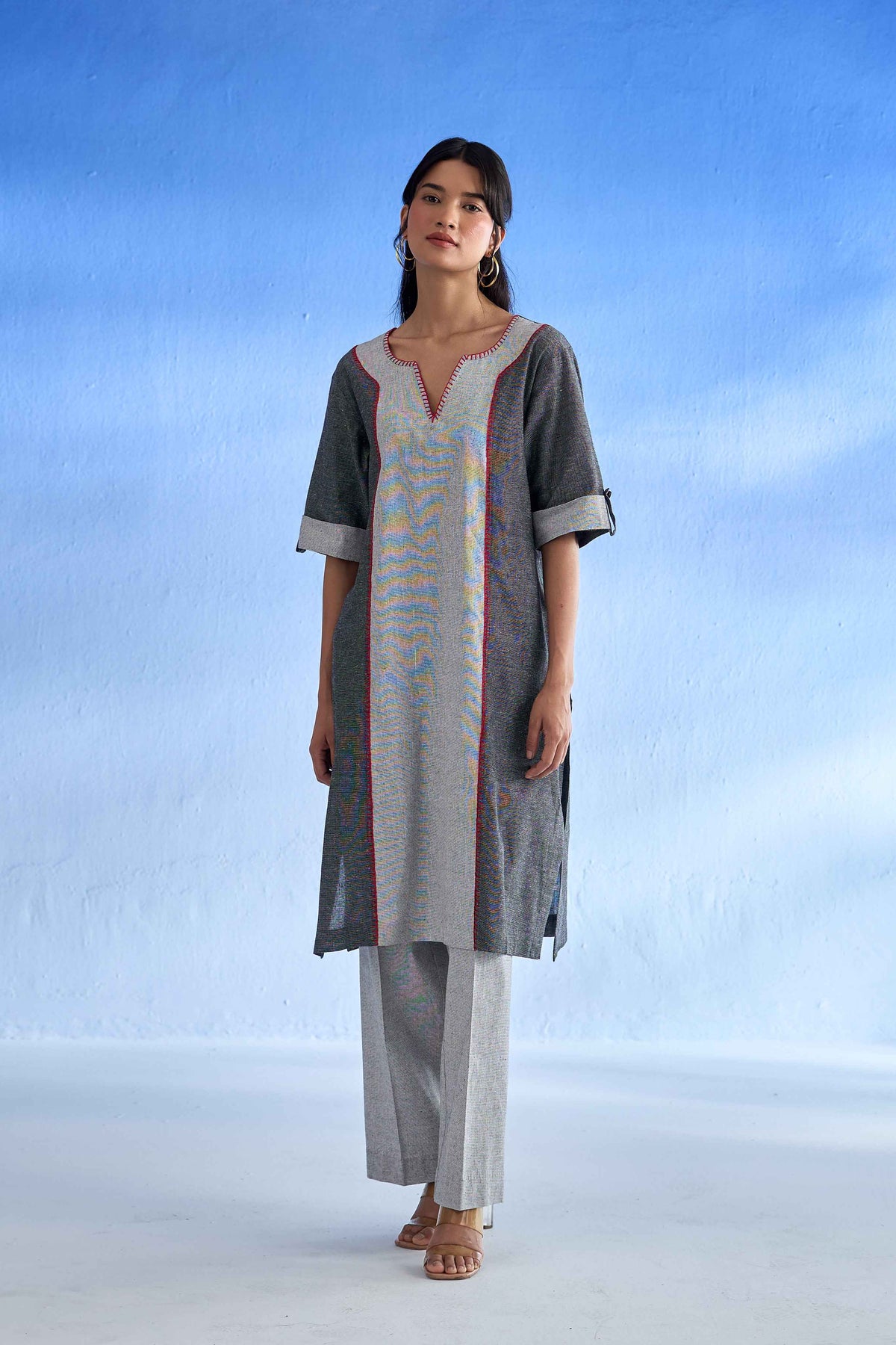 Grey linen Kueta Set