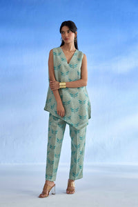 Naseebo Willow Mint Linen Co-ord Set