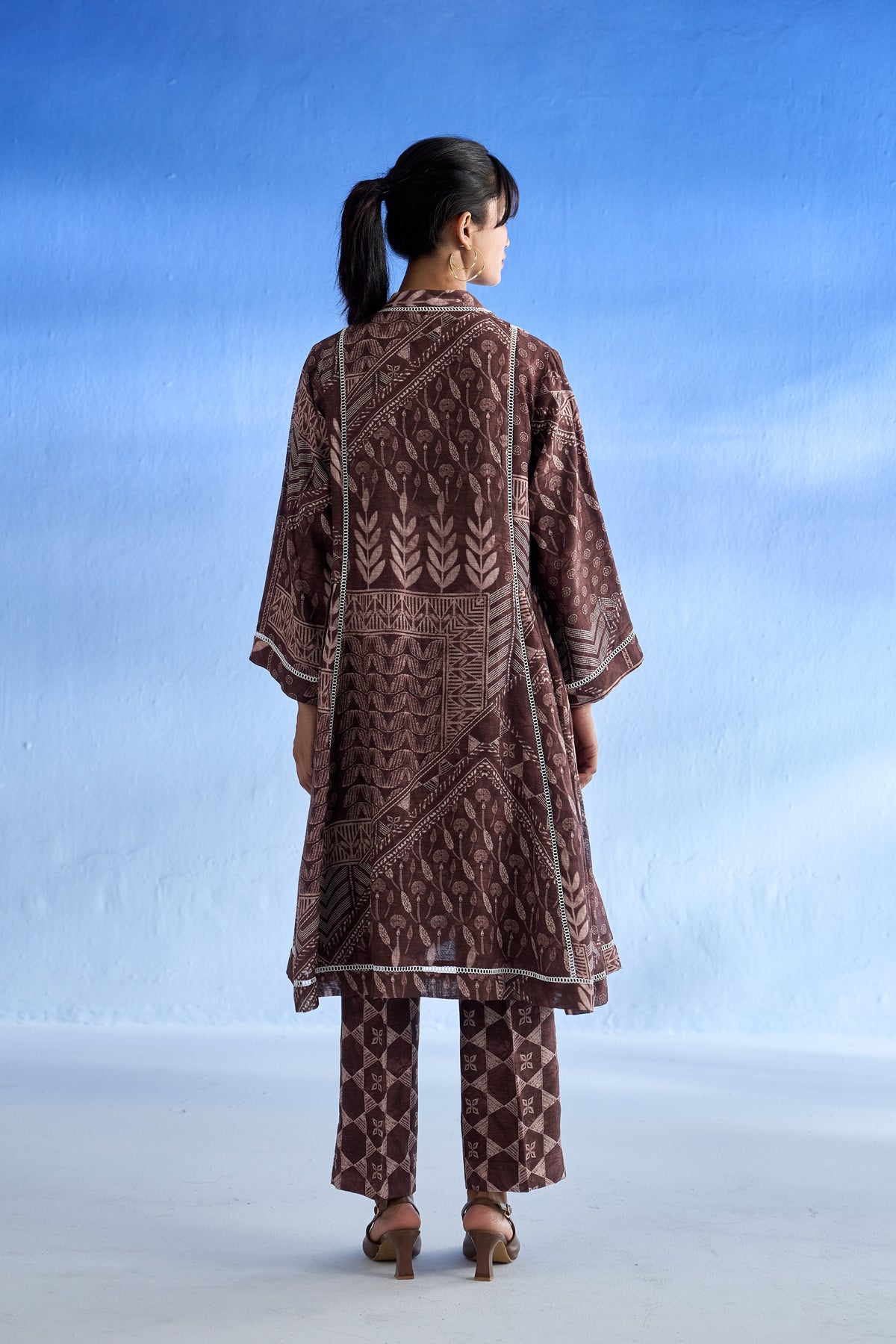 Naseebo Brown Reverie Linen Co-ord Set