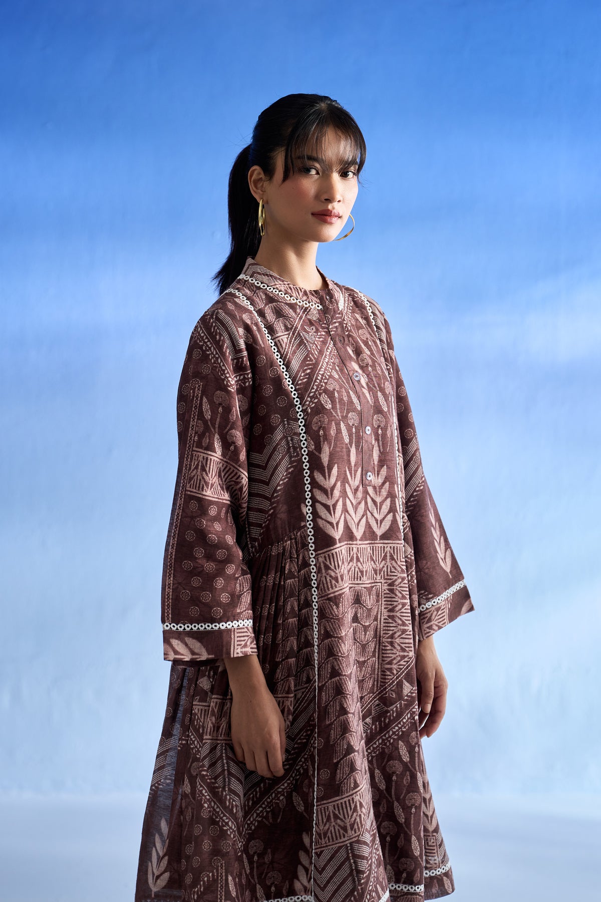 Naseebo Brown Reverie Linen Co-ord Set