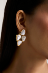 Aurelia White Cluster Earrings