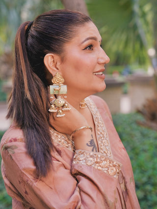 Sapna Choudhary in Naseebo Bloomscape Linen Co-ord Set