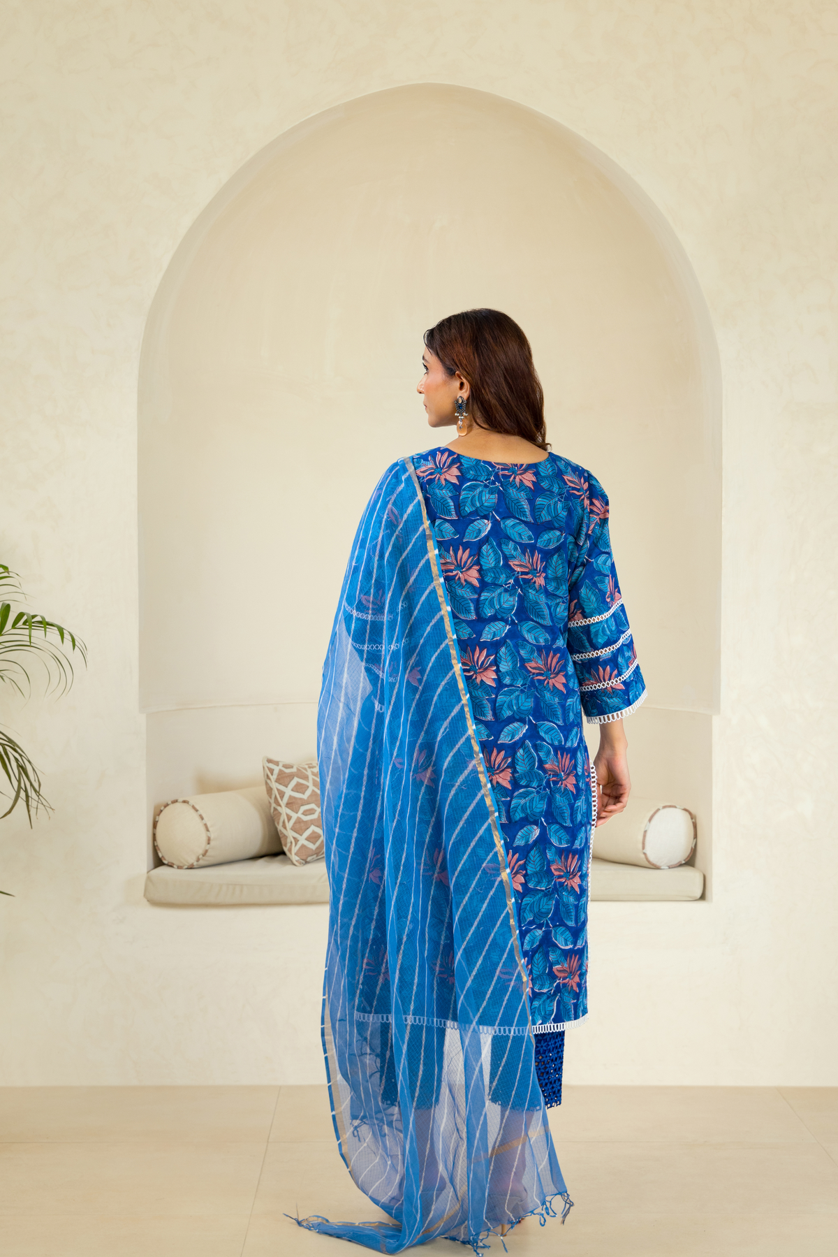 Indigo Delight Luxe Cotton Premium Kurta Set