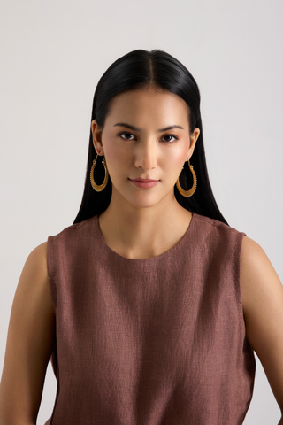 Ira Filigree Beaded Hoop Earrings