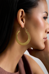 Ira Filigree Beaded Hoop Earrings