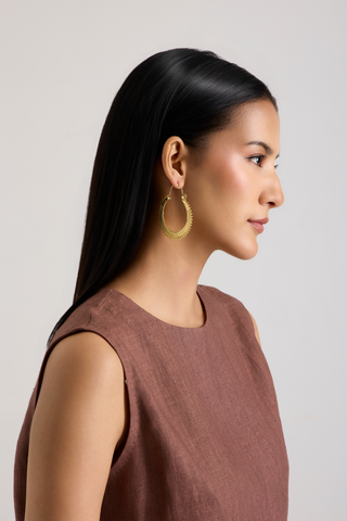 Ira Filigree Beaded Hoop Earrings