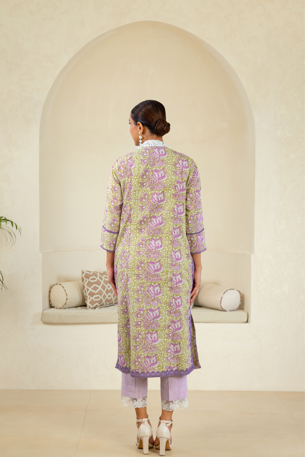 Lilac Grace Cotton Premium Kurta Set