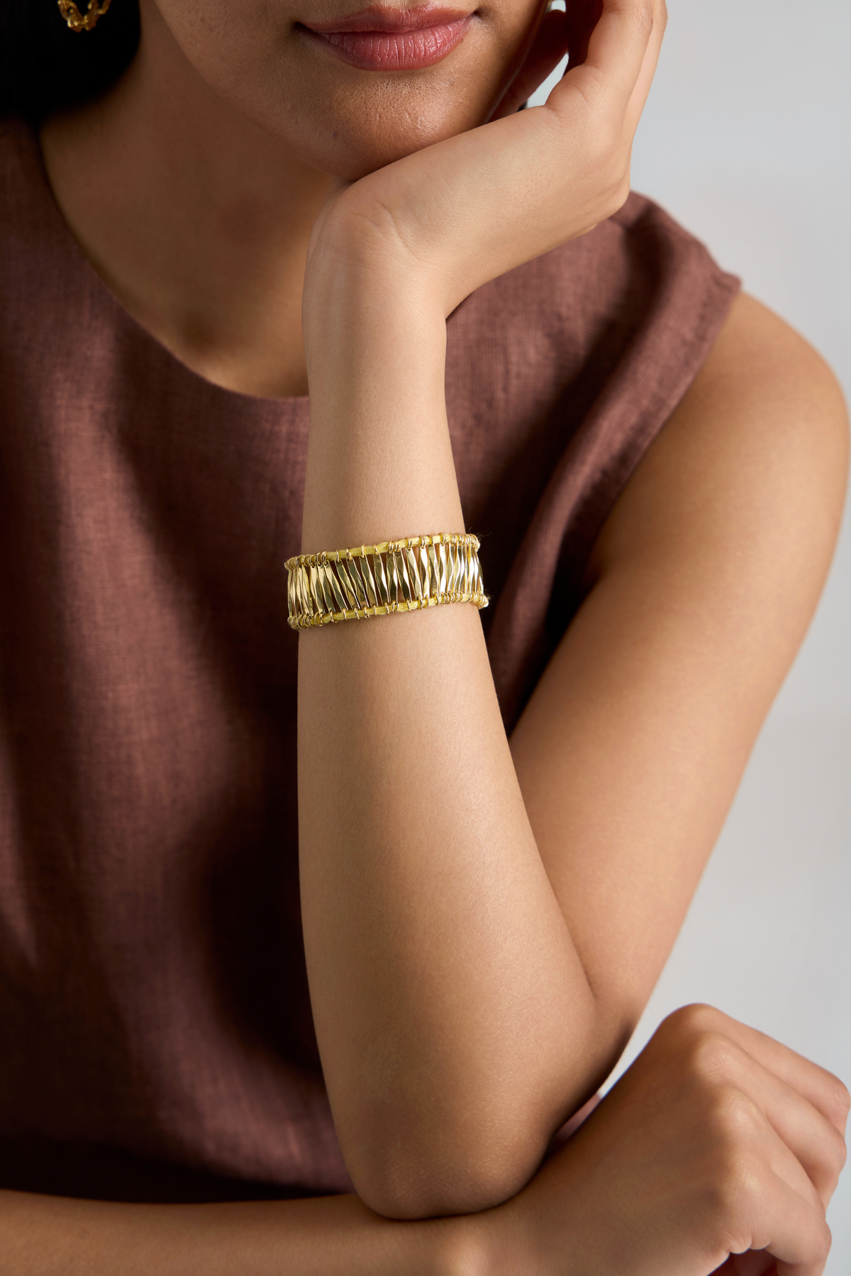 Motion Gold Woven Cuff