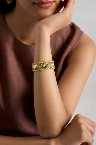 Motion Gold Woven Cuff