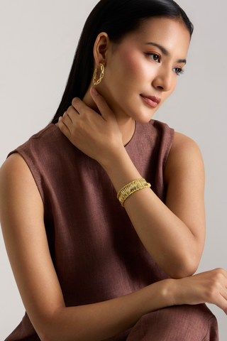 Motion Gold Woven Cuff