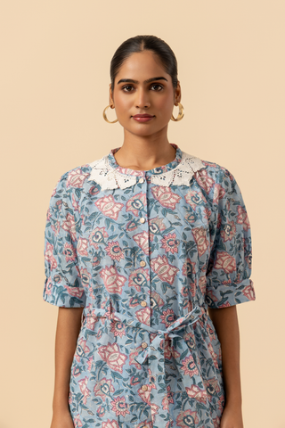 Naseebo Pastel Petal Cotton Co-ord Set