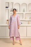 Naseebo Pastel Grace Linen Kurta Set