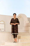 Autumn Vines Ajrakh Coord Set