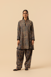 Naseebo Dusk Harmony Ajrakh Printed Farshi Coord Set