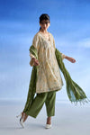 Naseebo Green Haven Linen Kurta Set