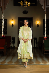 Naseebo Mint Green Grace Anarkali Kurta Set