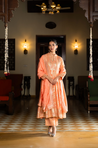 Naseebo Peach Blossom Anarkali Kurta Set