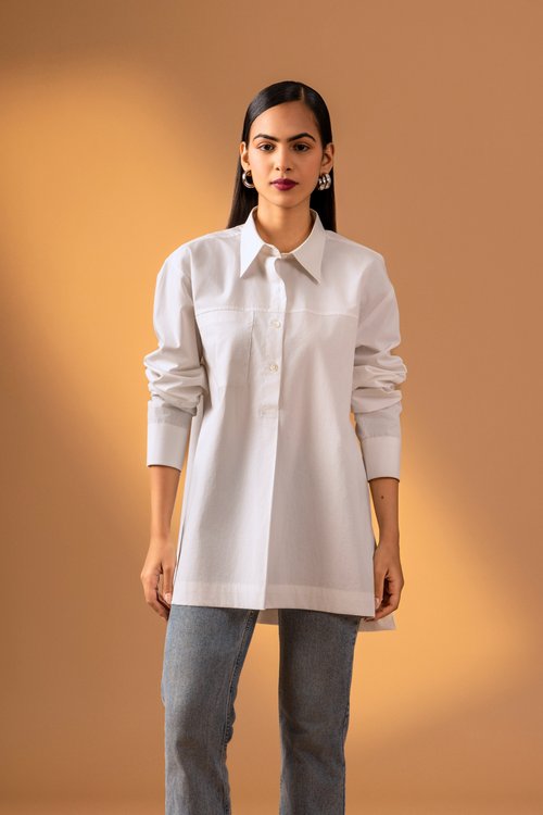 Naseebo Pearl Whisper Cotton Poplin Shirt