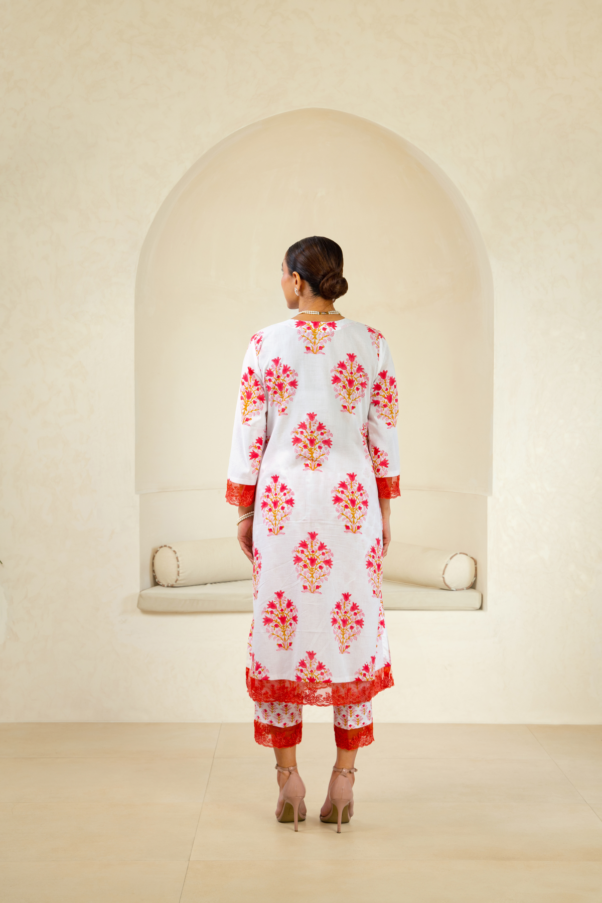 Petal Grace Cotton Premium Kurta Set