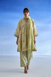 Naseebo Pistachio Green Linen Kurta Set