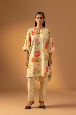 Naseebo Vanilla Blush Muslin Coord Set