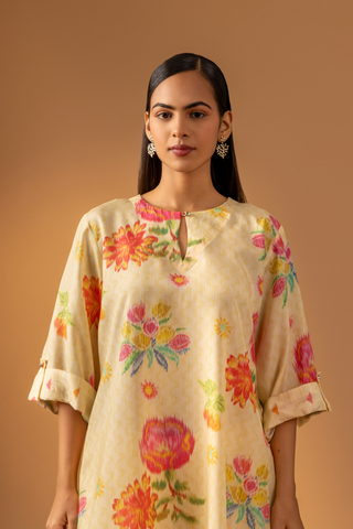 Naseebo Vanilla Blush Muslin Coord Set