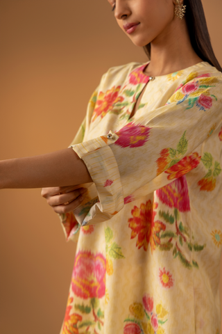 Naseebo Vanilla Blush Muslin Coord Set