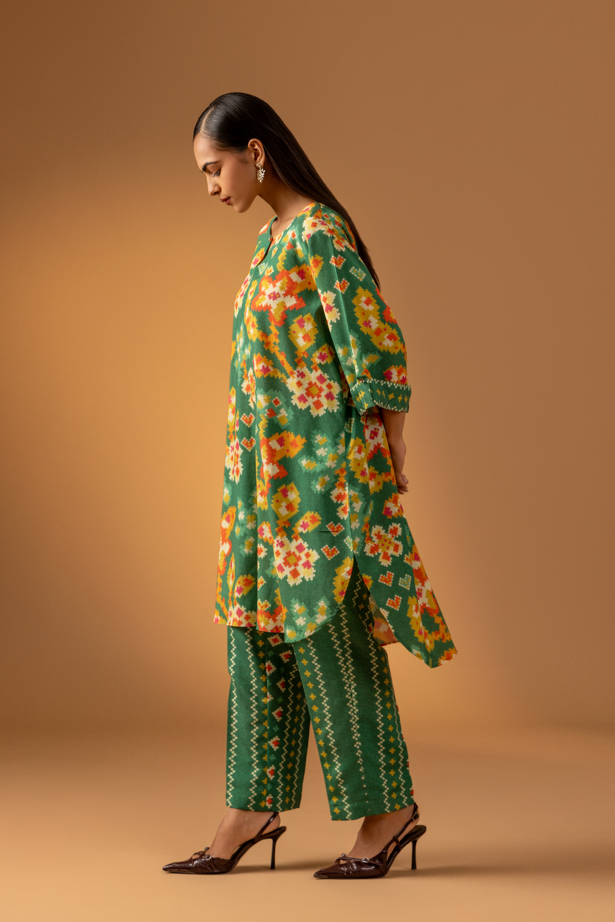 Naseebo Sage Rhythm Muslin Coord Set