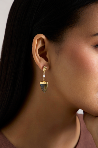 Anaya Ornate Beaded Hoop Earrings