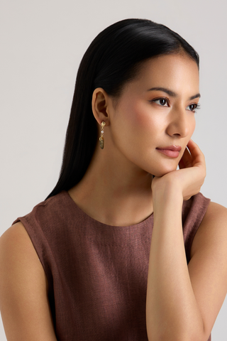 Anaya Ornate Beaded Hoop Earrings