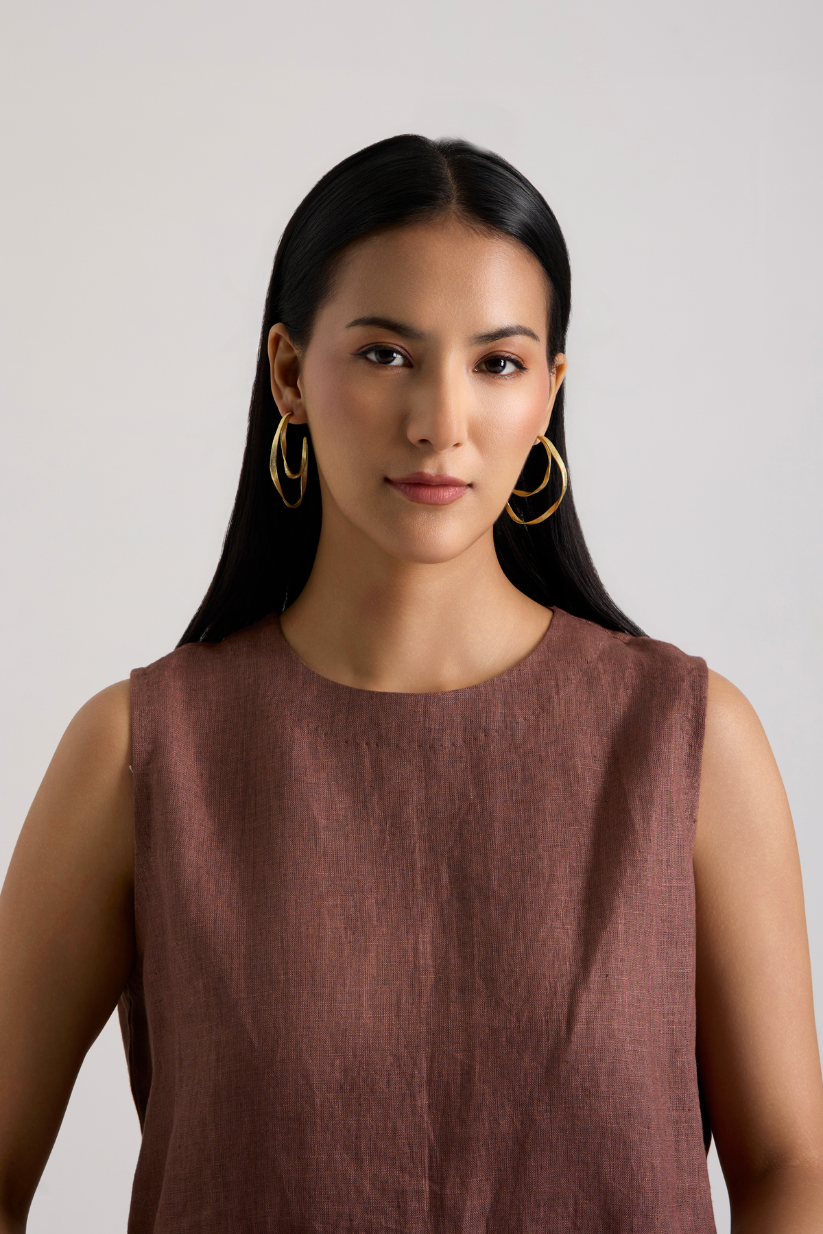 Sunehri Double Oval Hoop Earrings